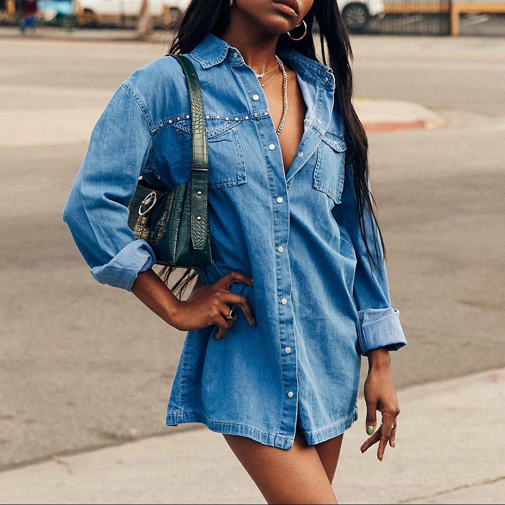 Princess Polly denim tshirt dress